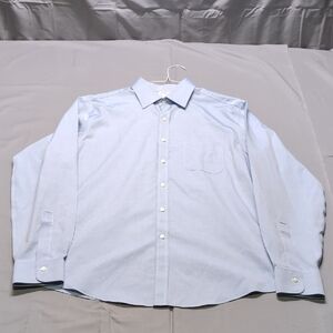 Brooks Brothers Mens Ice Blue Dress Shirt‎ Supima Cotton Non Iron Regent Sz 16.5